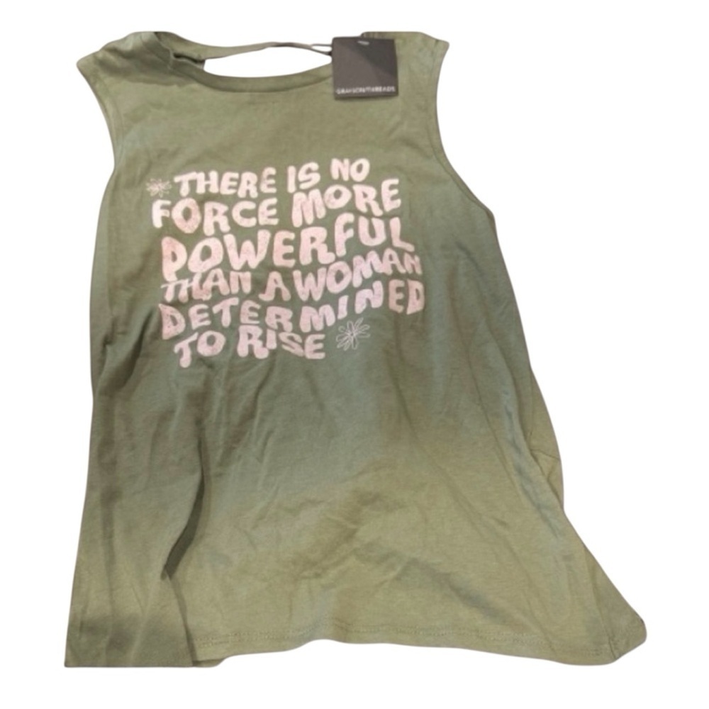 Grayson Threads Olive Green Muscle Tee medium shirt workout top gym